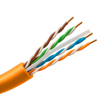 Uniview Cable UTP rígido libre de halógenos color naranja UV-UTP6-305-BC-LSZH-Dca-OR