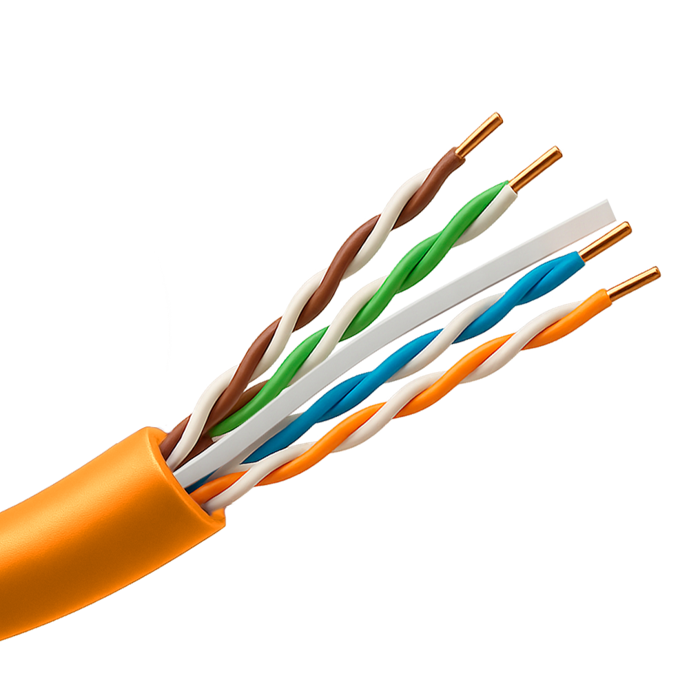 Uniview Cable UTP rígido libre de halógenos color naranja UV-UTP6-305-BC-LSZH-Dca-OR