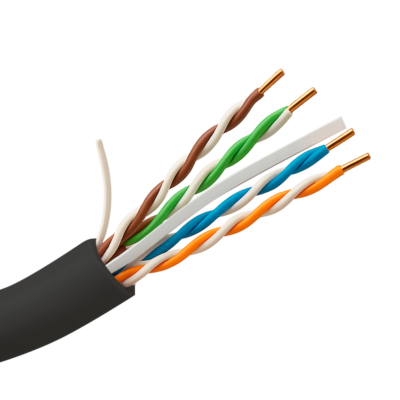Uniview Cable UTP rígido de exterior color negro UV-UTP6-305-BC-OUTDOOR