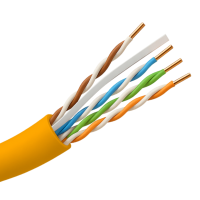 Uniview Cable UTP uniview libre de halógenos color amarillo UV-UTP6-305-LSZH-Dca-OR