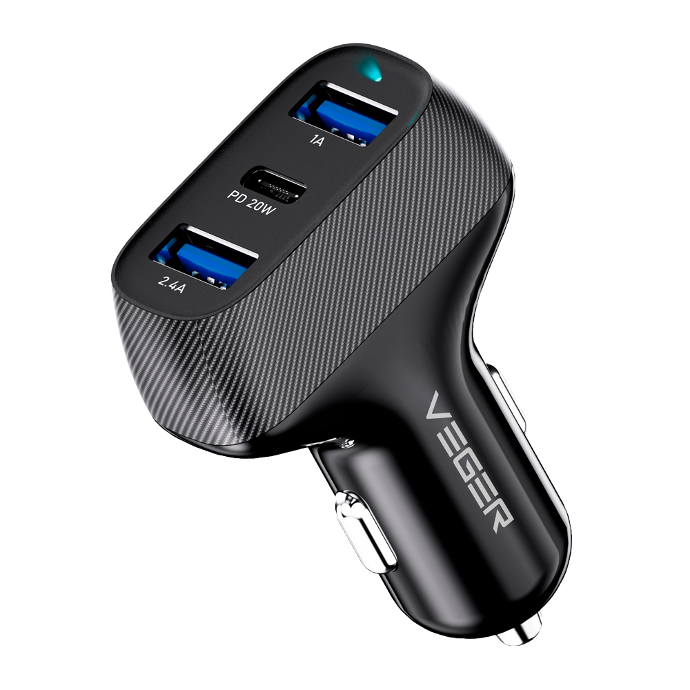 Veger Mechero coche color negro VG-CC271-2A1C