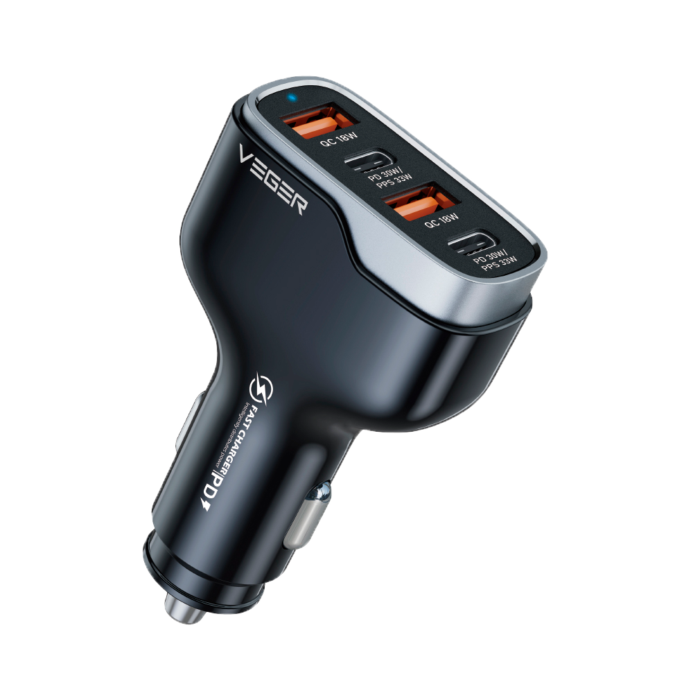 Veger Mechero coche color negro VG-CC53-2A2C