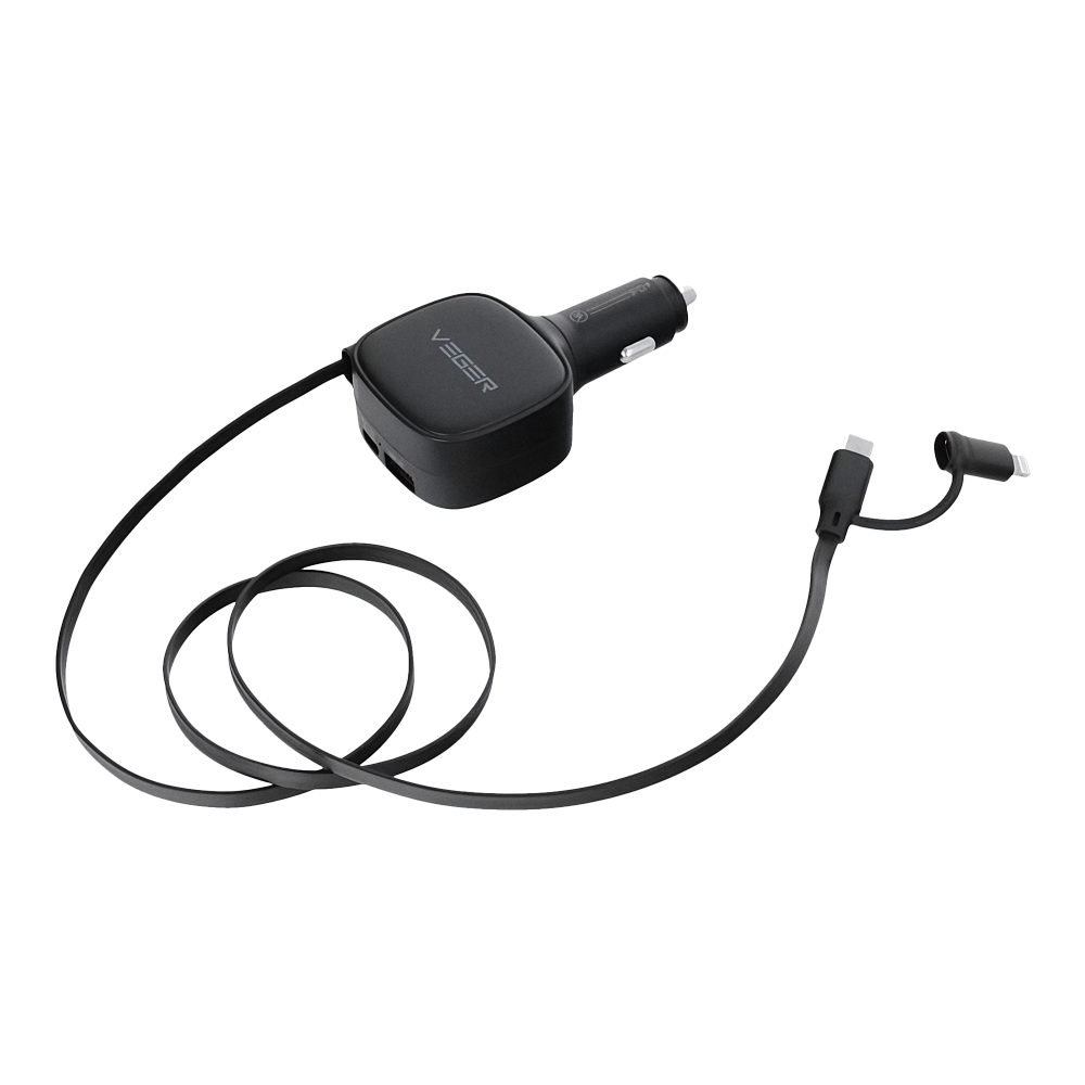 Veger Mechero coche color negro VG-CC89
