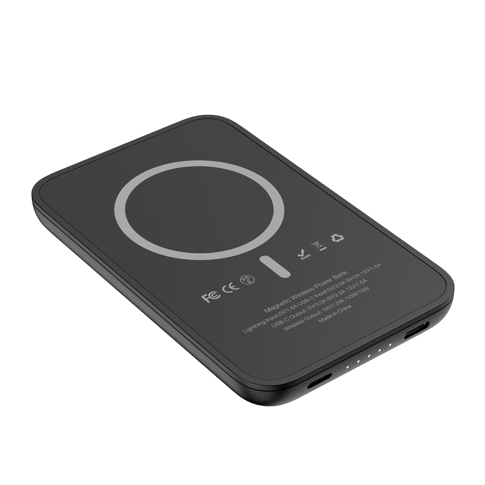 Veger Power bank magnética inalámbrica color negro VG-W0553P
