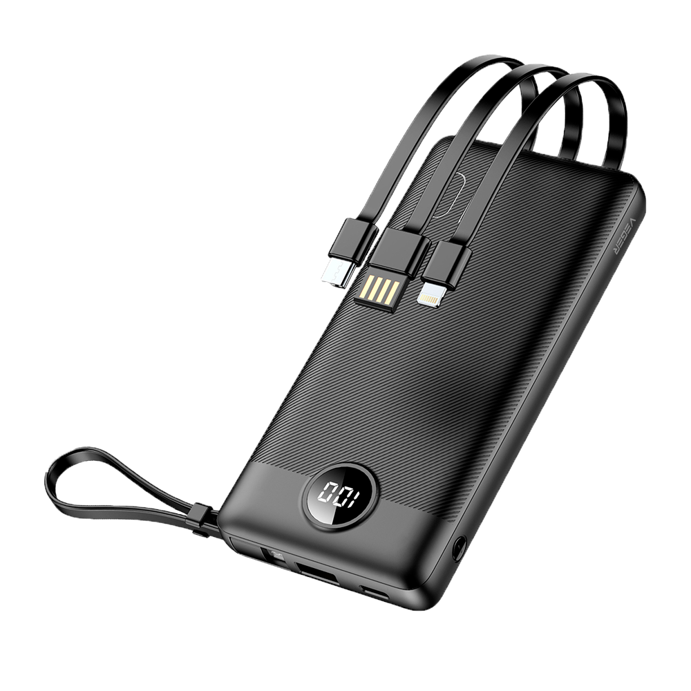 Veger Power bank con pantalla LCD color negro VG-W1116
