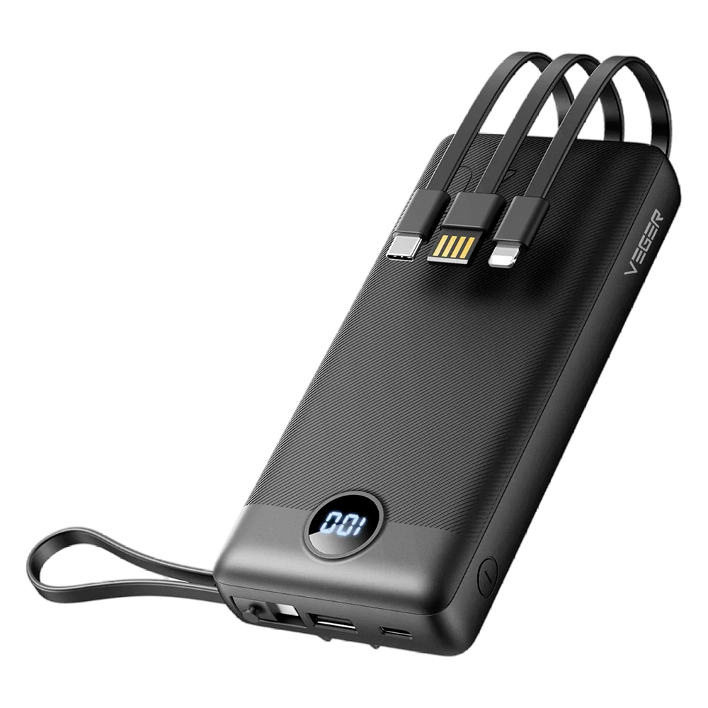 Veger Power Bank Capacidad 20000mAh color negro VG-W2059