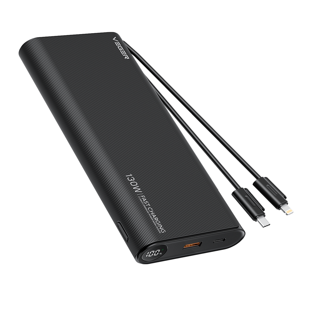 Veger Power bank con pantalla LCD color negro VG-W2503-T130