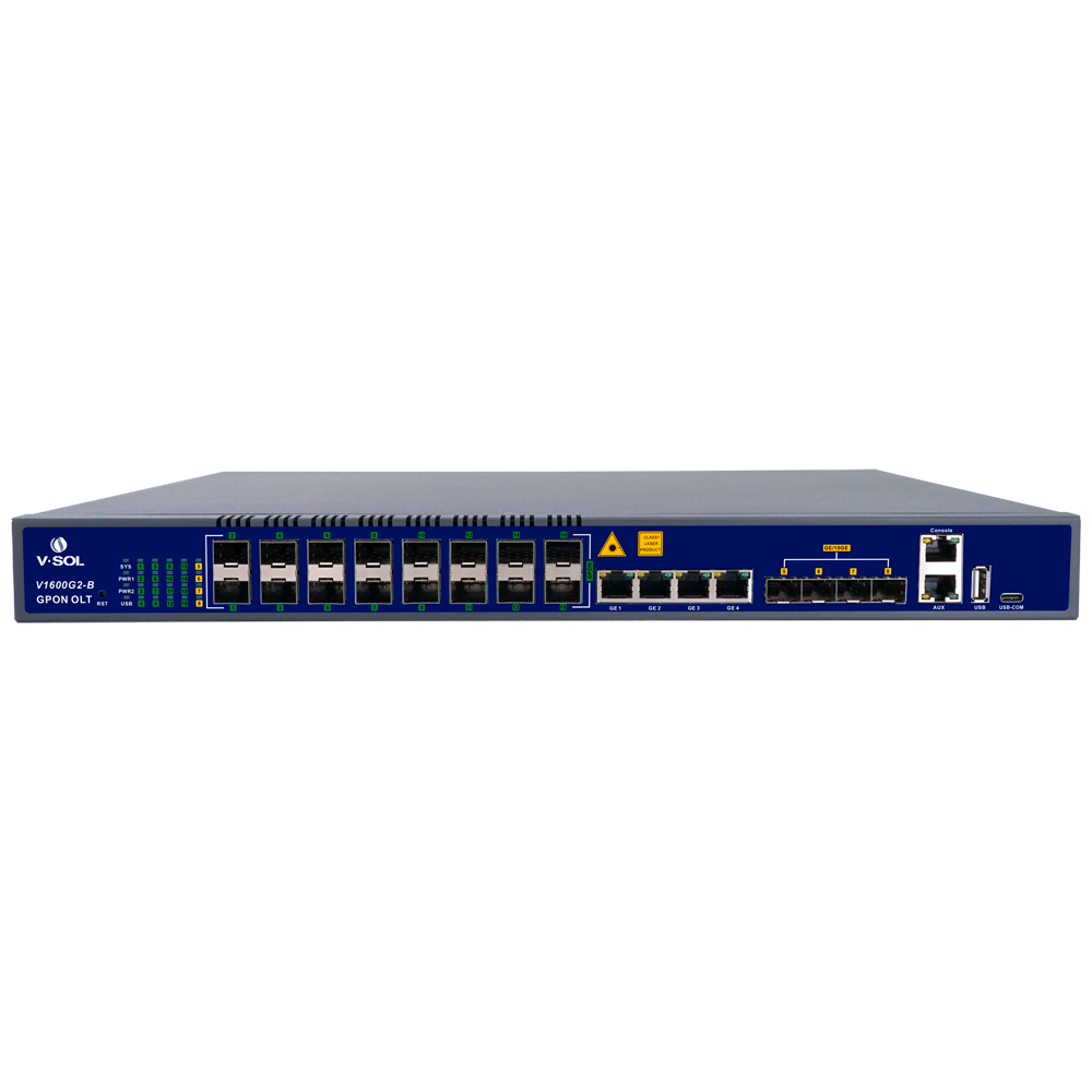 Vsol SOL 16 Puertos Pon Gpon OLT 4 Puertos RJ45 GE + 4 SFP+ (1GE/10GE) VSOL-V1600G2-B