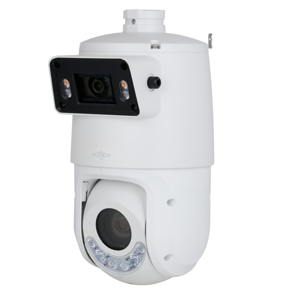 Dahua Security PTZ IP gama ULTRA Doble Lente (Panorámica 4Mpx + PTZ 4Mpx) 4 MP, 5 ~ 125 mm (PTZ) / 2.8 mm, WiFi, PoE XS-IPSD6025TIOC-4U-TANDEM