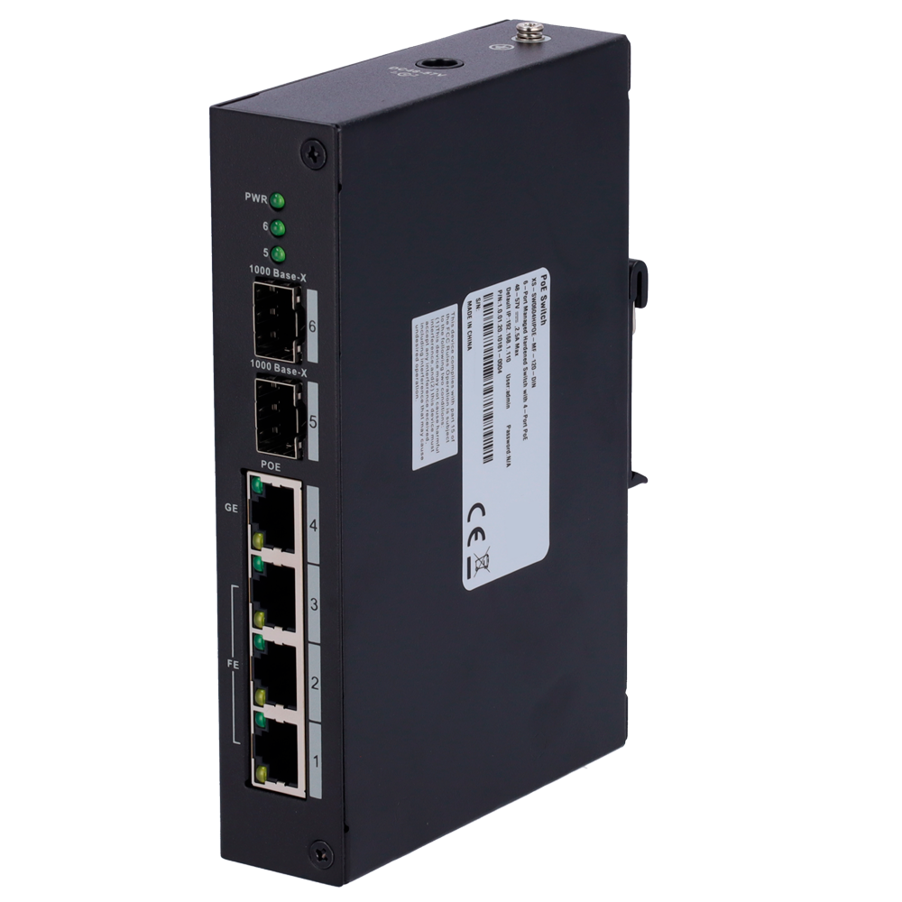 Dahua Switch PoE X Security XS-SW0604HIPOE-MF-120-DIN