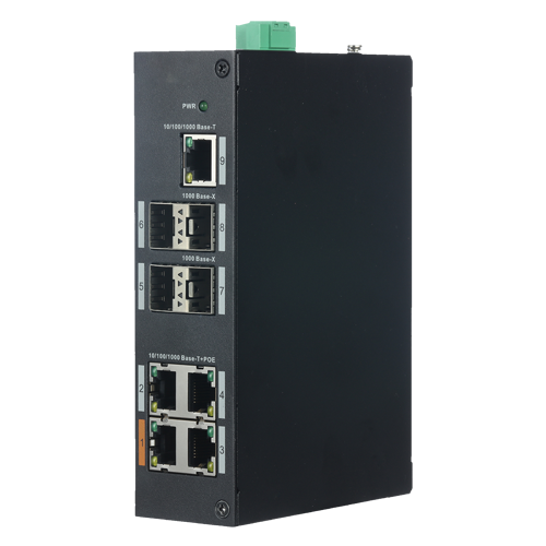 Dahua Switch PoE 4 puertos PoE+ RJ45 + 1 Puerto RJ XS-SW0904HIPOE-GF-96