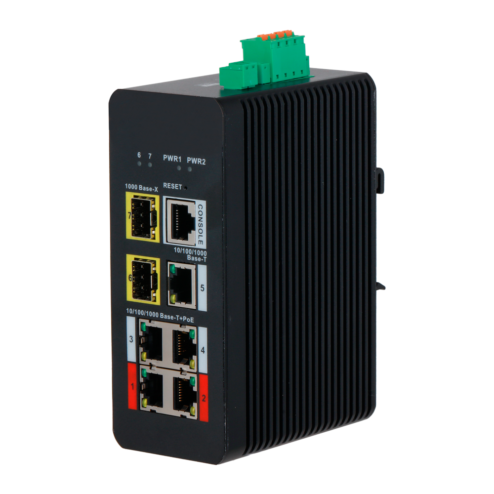 Dahua Switch PoE X Security Carril DIN XS-SWI0704HIPOE-MGF-120-DIN