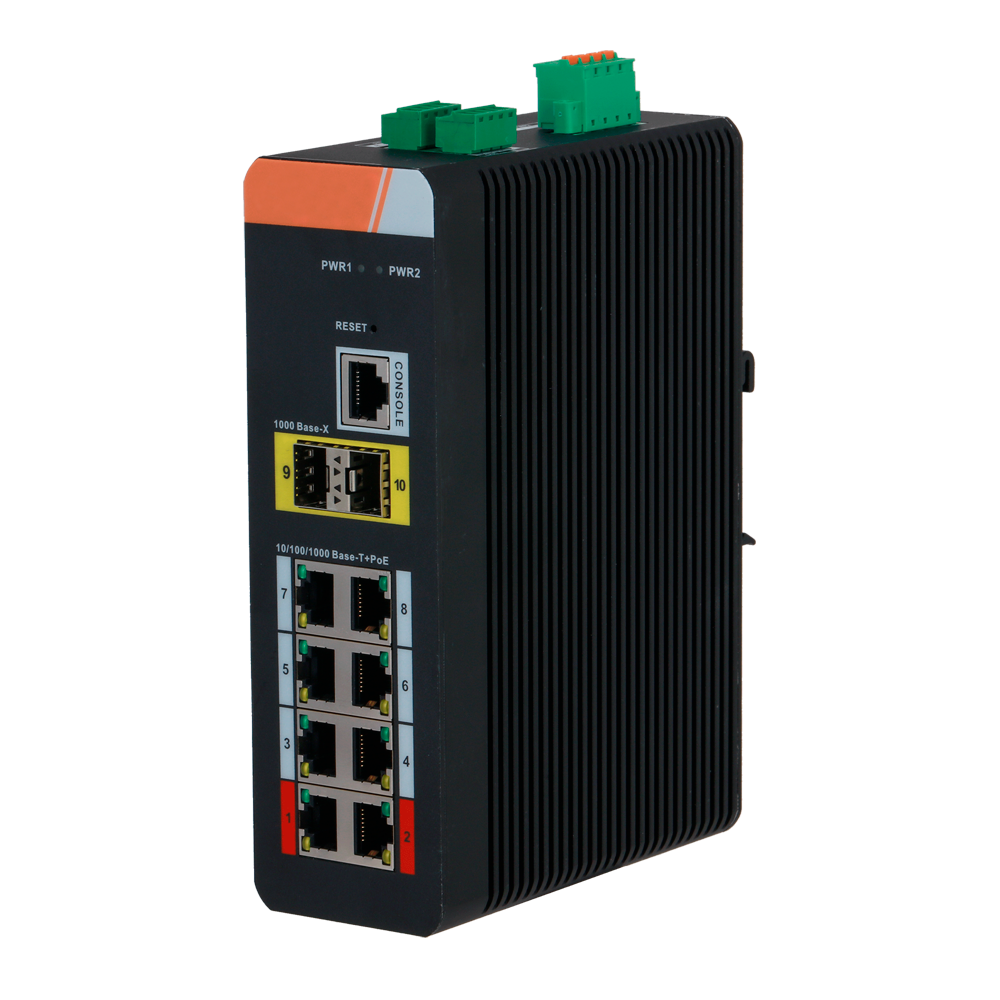 Dahua Switch PoE X Security Carril DIN XS-SWI1008HIPOE-MGF-120-DIN