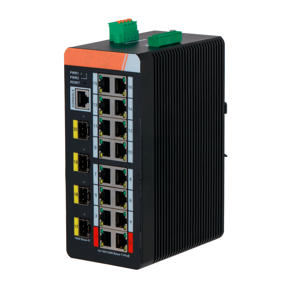Dahua Switch PoE X Security Carril DIN XS-SWI2016HIPOE-MGF-240-DIN
