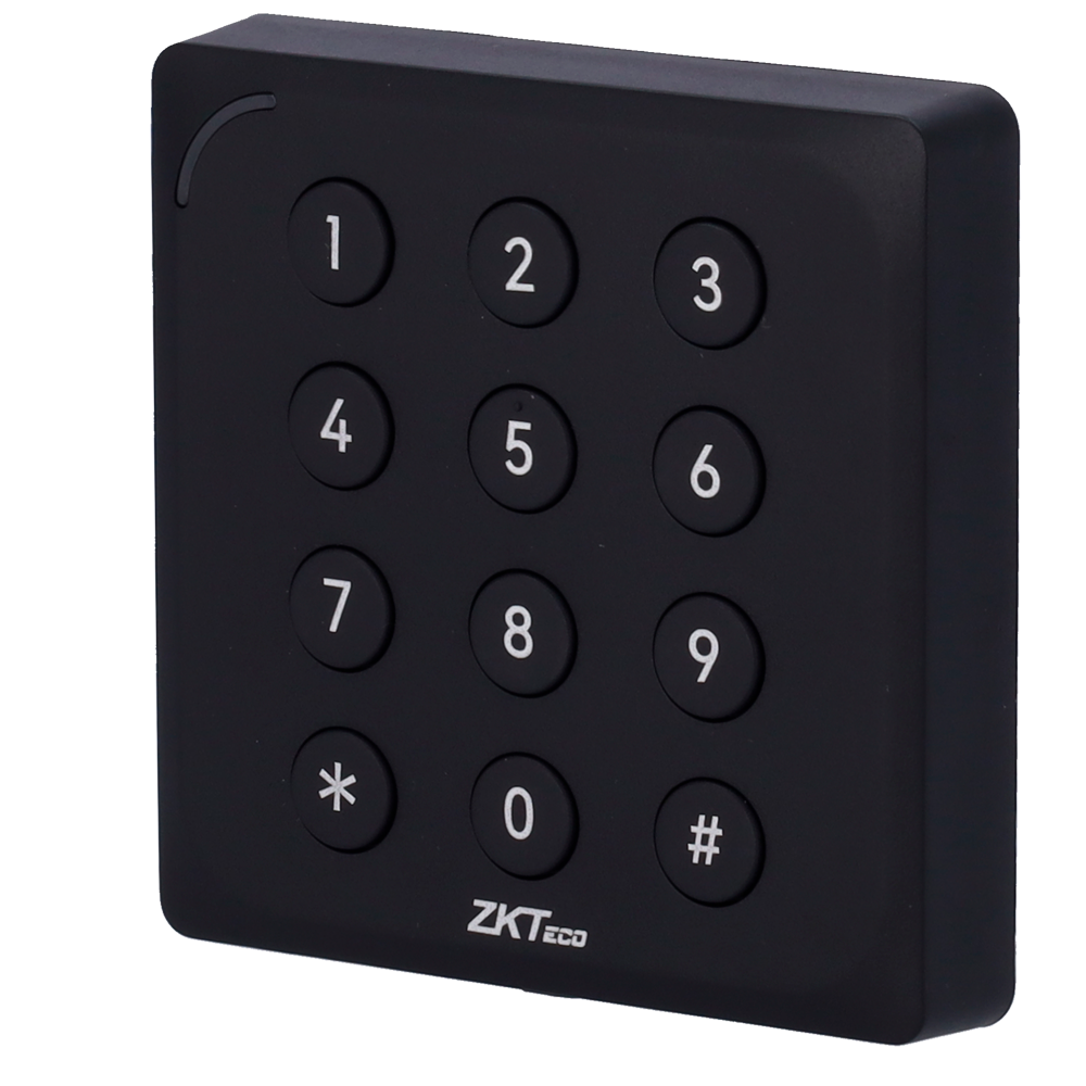 Zkteco Lector de acceso Acceso por tarjeta EM/MF/MF DESFire y PIN ZK-ER-KR904-ZK