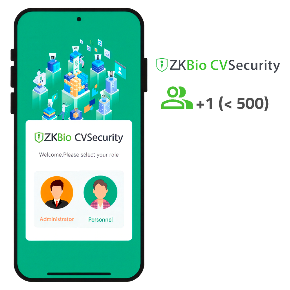Zkteco Licencia APP de ZKBio CVSecurity ZK-SOF-ZKBIOCV-MBAPP-N-PERSONNEL-ADDON
