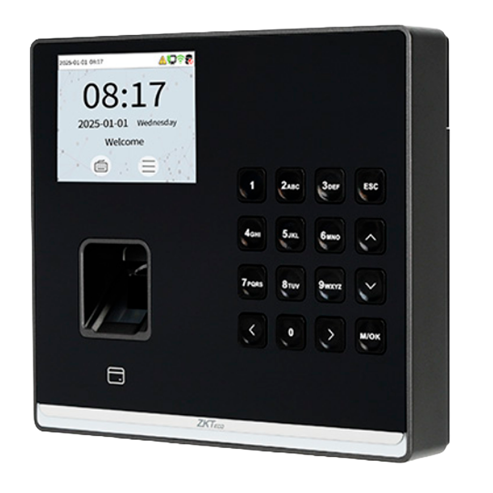 Zkteco Control de presencia y acceso simple ZK-TA-SENSE-FP-M2-1-W