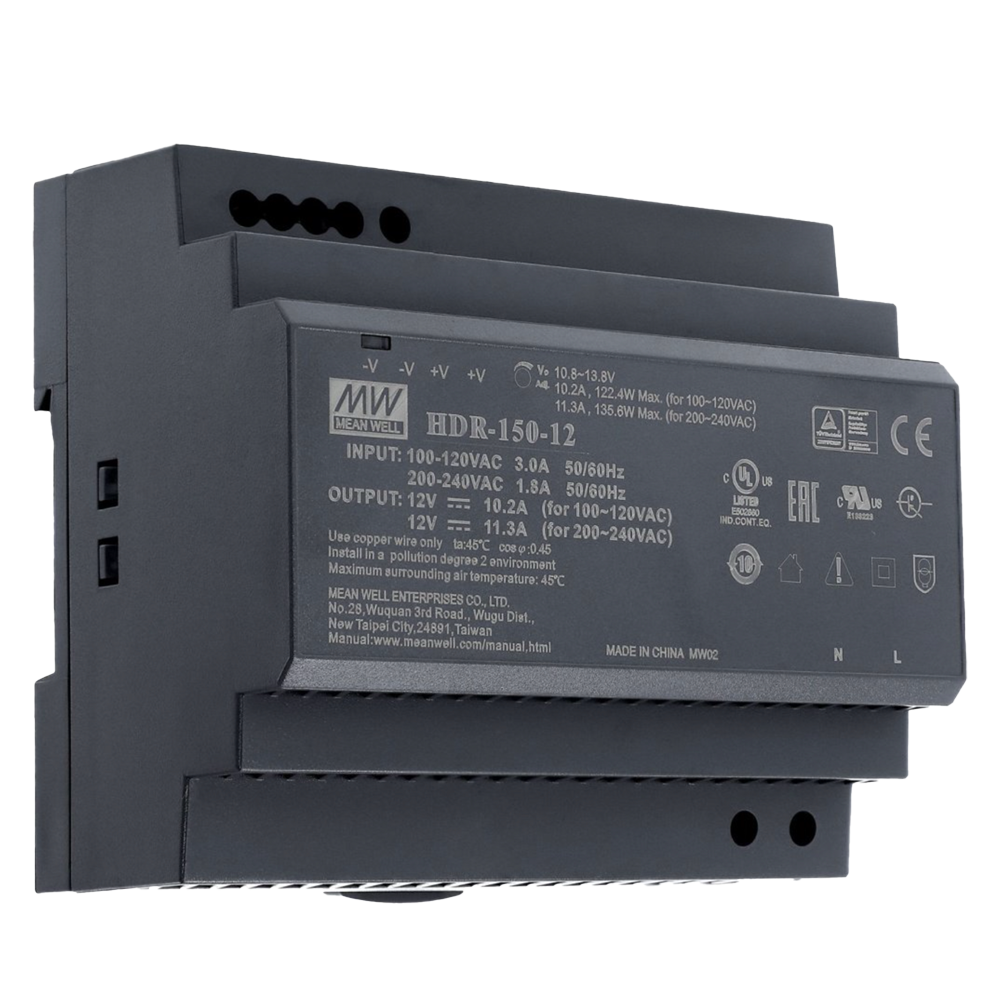Akuvox Fuente de alimentación Salida 12 V / 10 A / 150 W AK-HDR-150-12