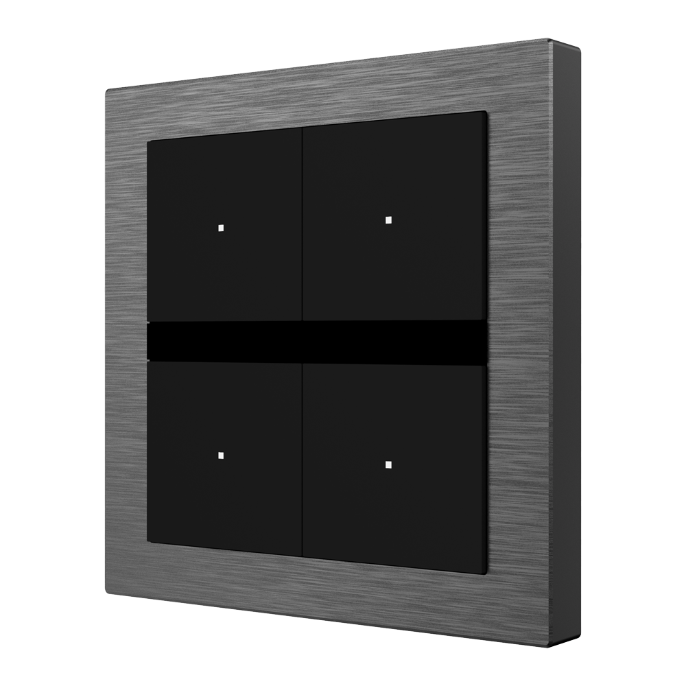Akubela Interruptor inteligente 4 botones físicos con LEDs AK-K32-B4-EU