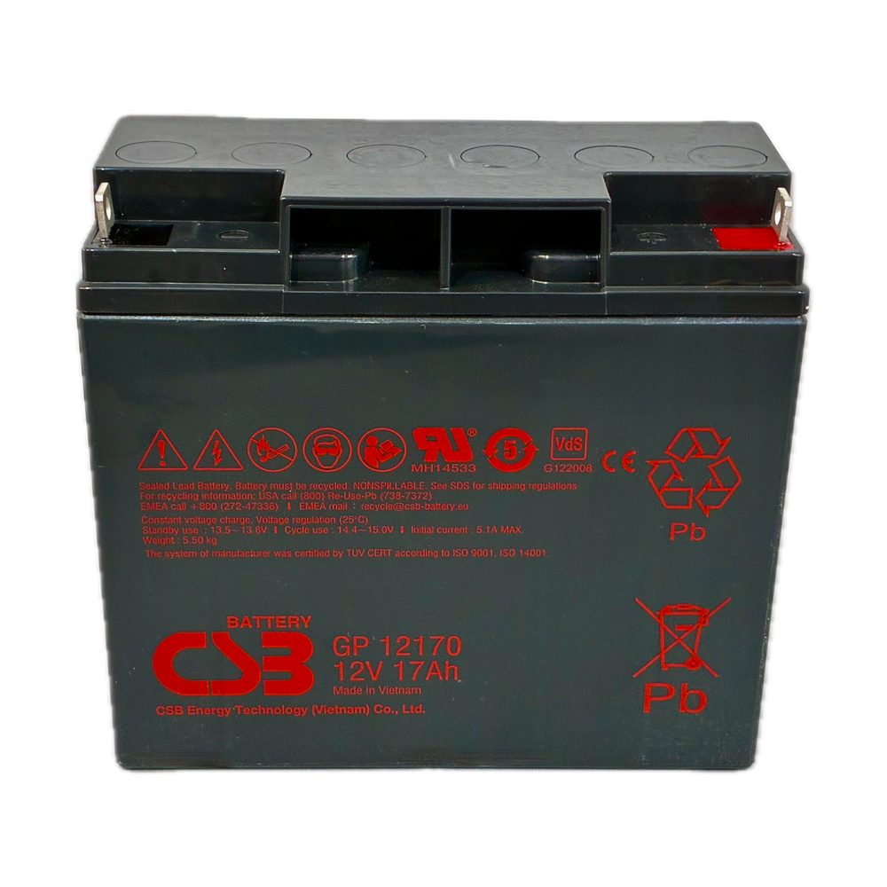 Blanca Batería CSB recargable Tecnología Plomo BATT-1217-CSB