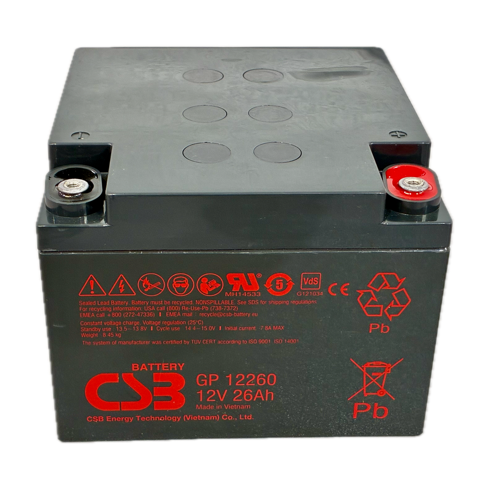 Blanca Batería CSB recargable Tecnología Plomo BATT-1226-CSB
