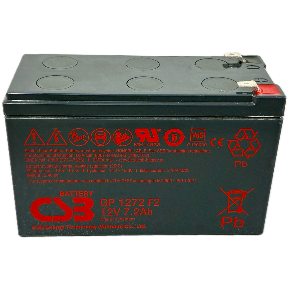 Blanca Batería CSB recargable Tecnología Plomo BATT-1272-CSB