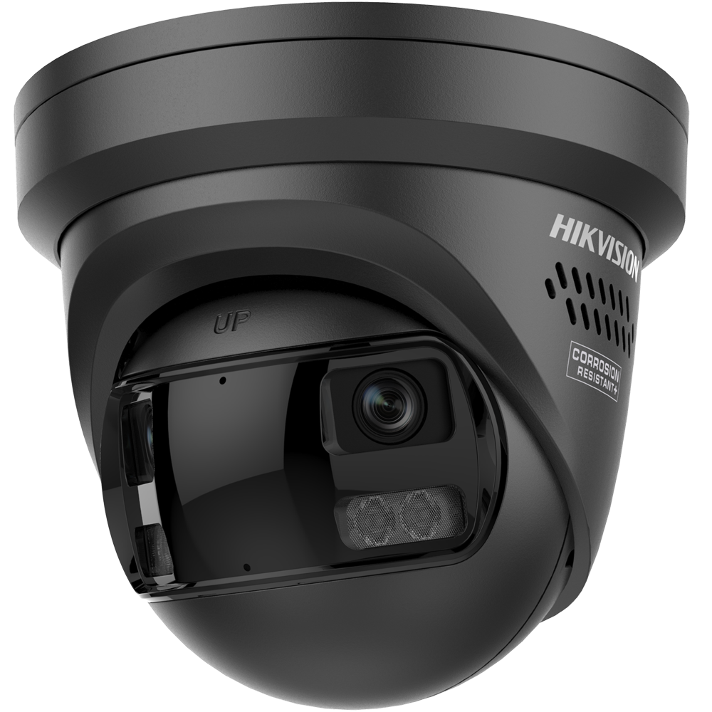Hikvision cámara IP Turret Panorámica 180º 8 MP, 2.8 mm, PoE DS-2CD2387G3P-LIS2UY/SRB(180°)BLACK