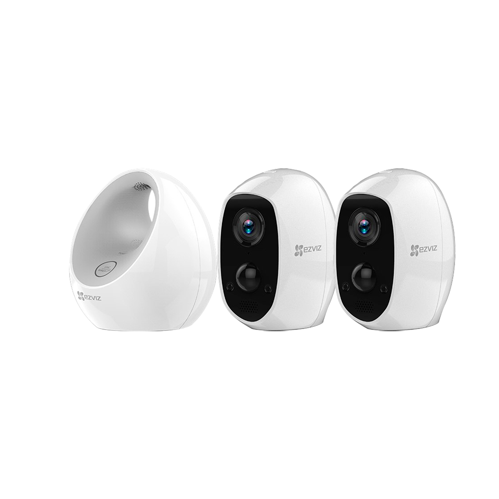 Ezviz Kit Duo Pack Ezviz Base + 2 Cámaras C3A 2 MP, 2.2 mm, WiFi EZ-CS-W2D-B2