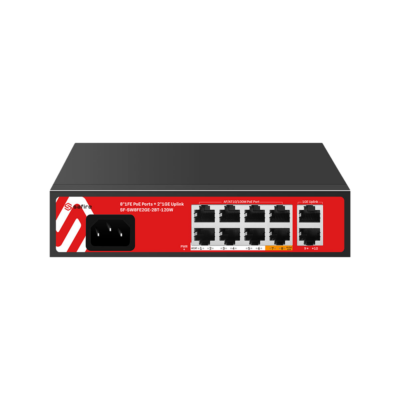 Safire Switch Hi 8 puertos FE PoE + 2 Uplink RJ45 SF-SW8FE2GE-2BT-120W
