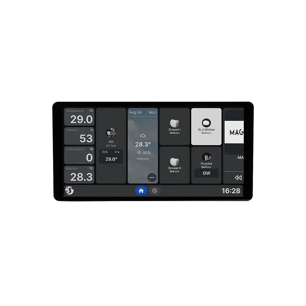 Shelly Wall Display X2 Gris Pantalla táctil 6,95" a color para control SH-WALL-DISPLAY-X2I-SILVER