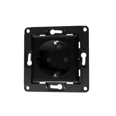 Shelly Wall Socket EU Negro Monitoreo preciso del consumo eléctrico local SH-WALL-SOCKET-B