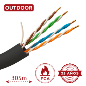 SAFIRE Cable UTP Categoría UTP5E-305-OUTDOOR