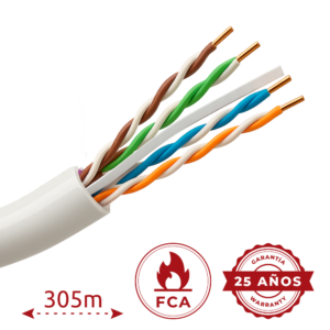 SAFIRE Cable UTP rígido UTP6-305-BC-OUTDOOR-BW