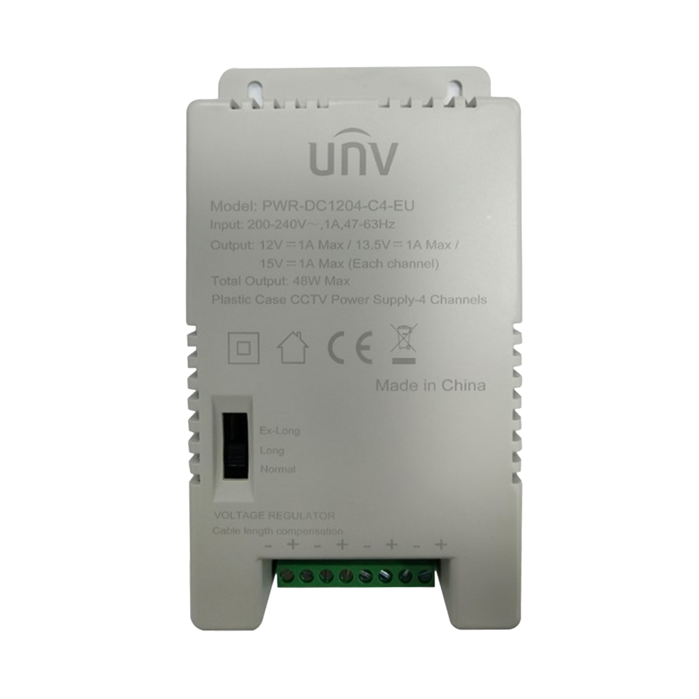 Uniview Fuente de alimentación multicanal Uniview UV-PWR-DC1204-C4-EU
