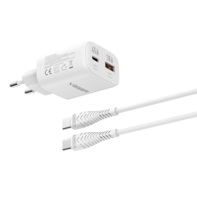 Veger Cargador de pared color blanco VG-TR101-45W1A1C
