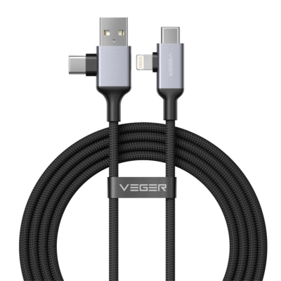Veger Cable USB 2.0 4 en 1 color negro VG-V313