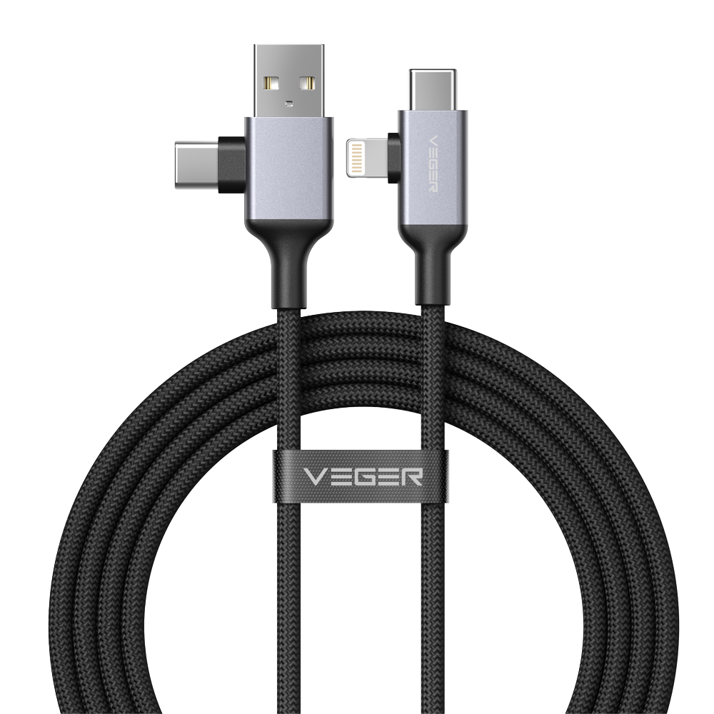 Veger Cable USB 2.0 4 en 1 color negro VG-V313
