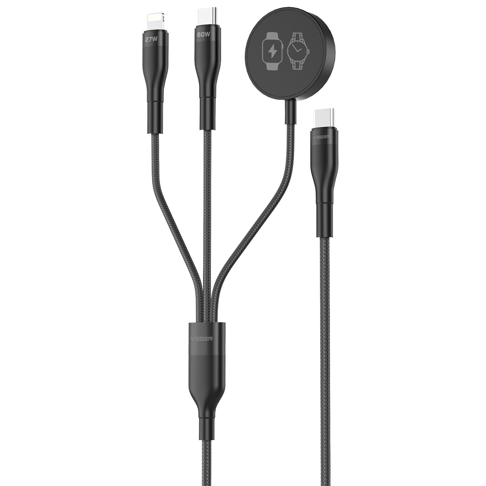Veger Cable USB 2.0 3 en 1 color negro VG-V730