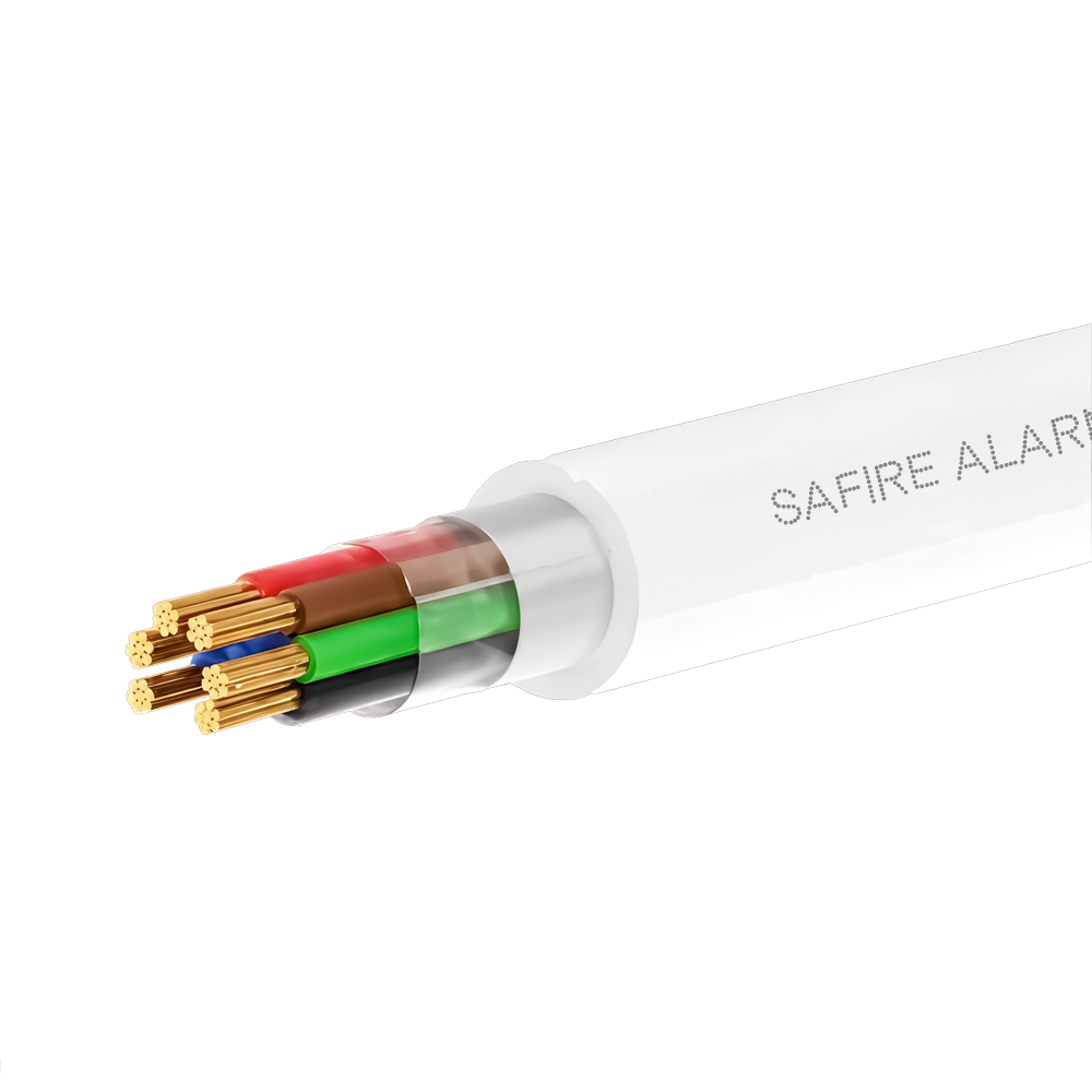 Safire 6 conductores de señal Conductor Aluminio recubierto de Cobre CA6-305-PVC-ECA-WHITE