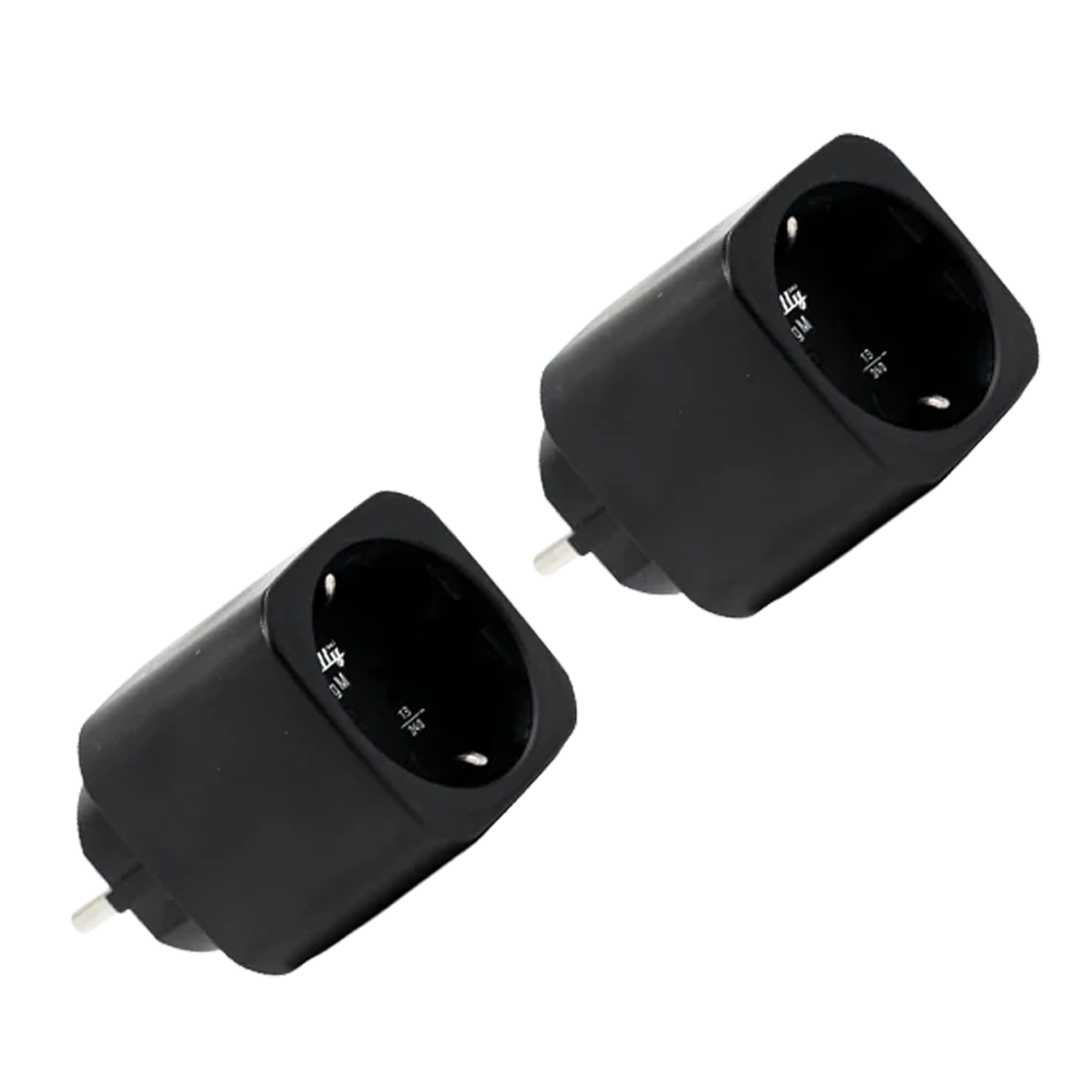 Shelly Plug PM Gen3 (Negro) 2 Pcs SH-PLUG-M-GEN3-B-X2