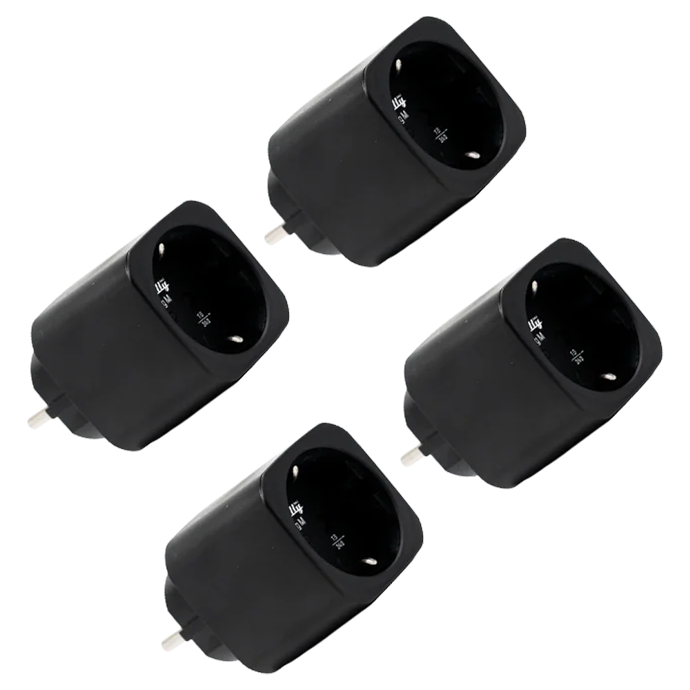 Shelly Plug PM Gen3 (Negro) 4 Pcs SH-PLUG-M-GEN3-B-X4