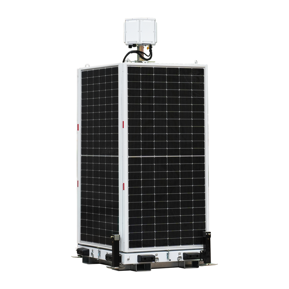 Safire Torre estacionaria CCTV de muy alta capacidad TRAILER-14KWH-460-6M