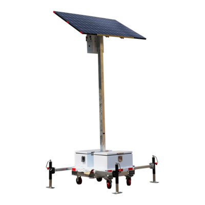 Safire Torre estacionaria CCTV de alta capacidad TRAILER-3KWH-440W-3M