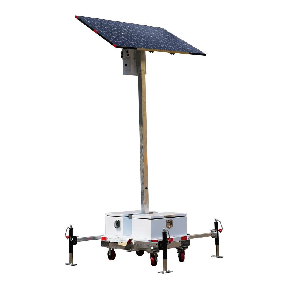 Safire Torre estacionaria CCTV de alta capacidad TRAILER-3KWH-440W-3M