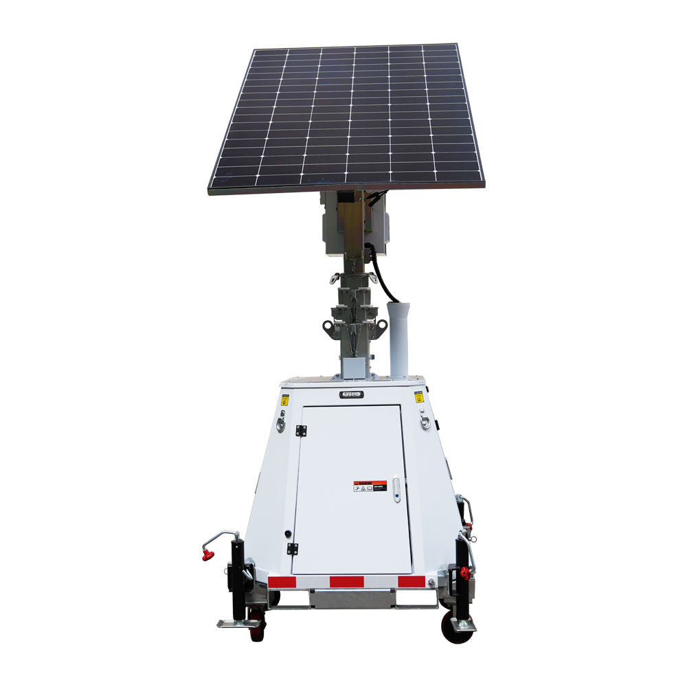 Safire Torre estacionaria de CCTV compacta con ruedas TRAILER-5880WH-440W-7M