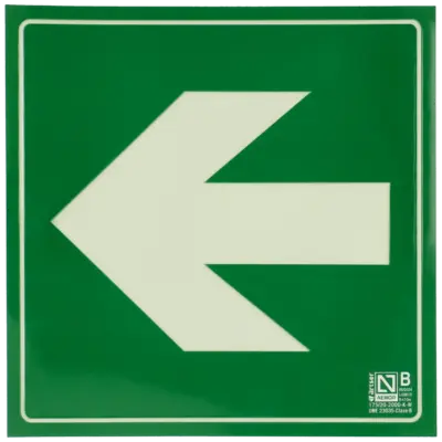 Cartel flecha izquierda