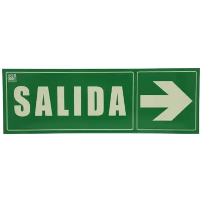 Cartel salida izquierda
