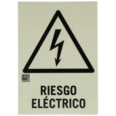 Cartel riesgo eléctrico
