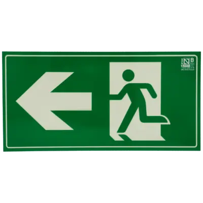 Cartel salida de emergencia izquierda