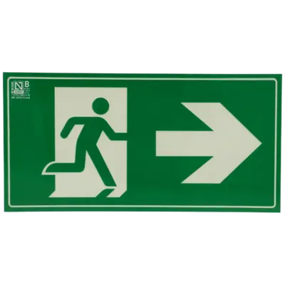 Cartel salida de emergencia derecha